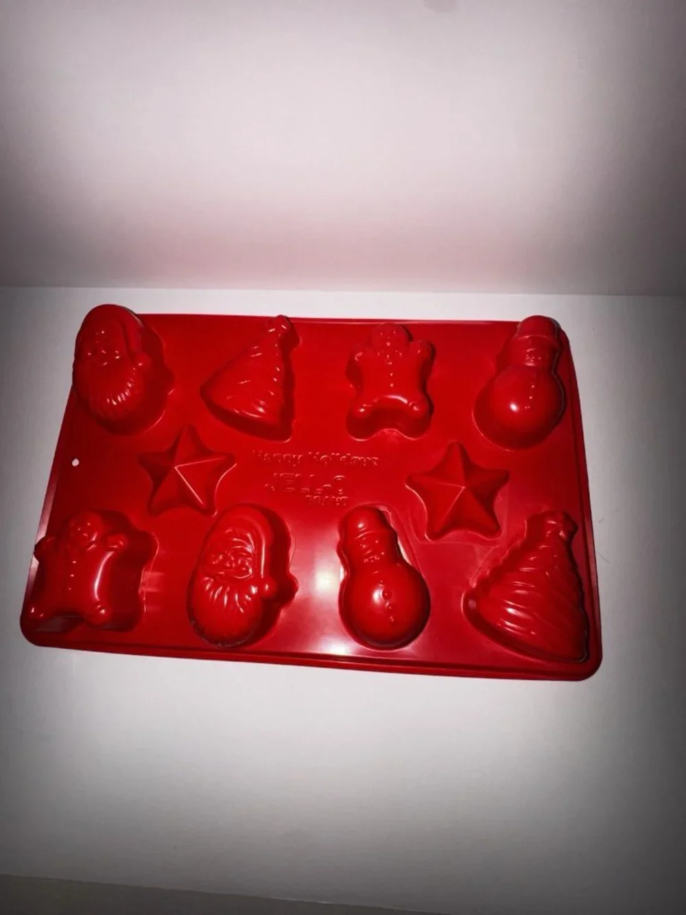 Vintage Jello Jigglers Christmas Lot Of 4 Molds Snowman, Ornaments, Tree, Santa